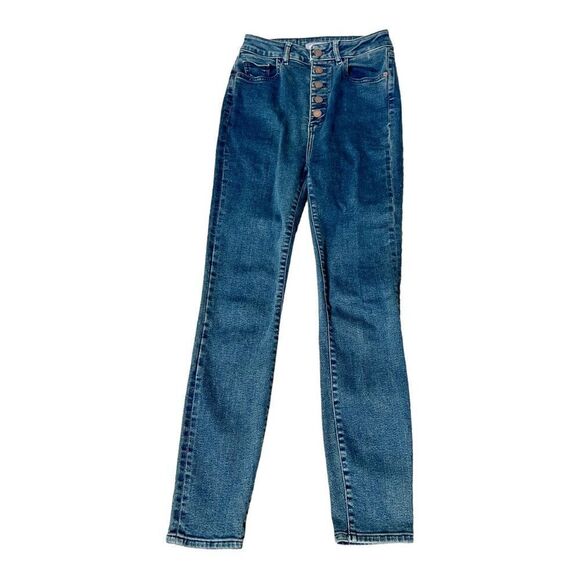 DL1961 Chrissy 5 Button Front Ultra High Instasculpt Skinny Ankle Jeans Size 26 - Picture 1 of 7